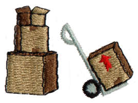 Embroidery Design: Packing Boxes1.55" x 1.09"
