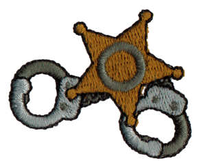 Embroidery Design: Sheriff Cuffs1.35" x 1.59"