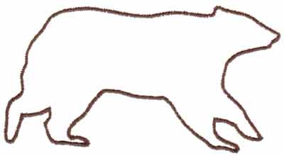 Embroidery Design: Bear Outline5.98" x 5.97"