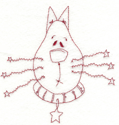 Embroidery Design: Cat Closeup (large)3.73" x 5.75"