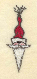 Embroidery Design: Santa doll head1.50"w X 3.90"h