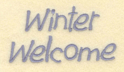 Embroidery Design: Winter Welcome3.76w X 1.96h
