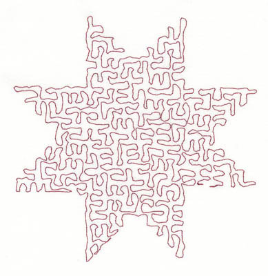 Embroidery Design: Stipple Star Low4.68w X 4.76h