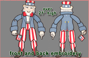 Embroidery Design: Swing & Sway Uncle Sam Projectover 21in high