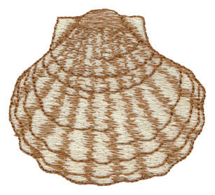 Embroidery Design: Seashell 22.71" x 2.40"