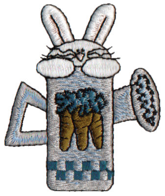 Embroidery Design: Bunny In Watering Can2.25" x 2.66"
