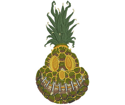 Embroidery Design: Shrunken Pineapple Lg 4.09w X 7.97h