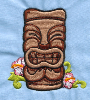 Embroidery Design: Tiki Statue (large)3.82" x 3.99"