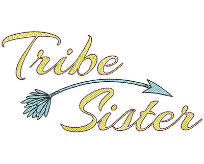 Embroidery Design: Tribe Sister 9.22w X 4.63h