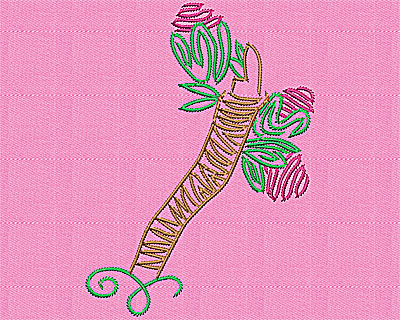 Embroidery Design: Branch with Flowers 3.50w X 4.81h