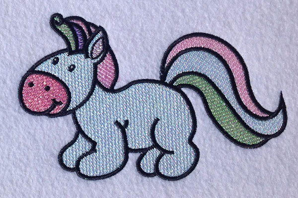 Embroidery Design: Magical Mylar Horse 2 6.52w X 4.15h