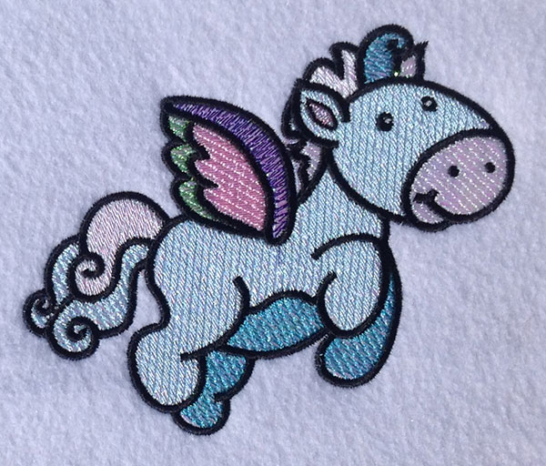 Embroidery Design: Magical Mylar Horse 4 5.37w X 4.61h