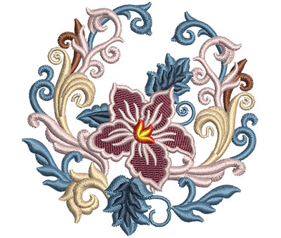 Embroidery Design: Flower Fans 3 3.26w X 3.23h
