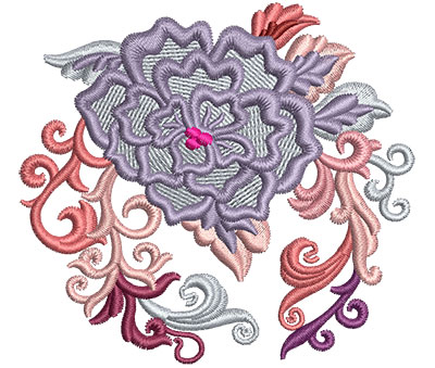 Embroidery Design: Flower Fans 7 3.26w X 2.98h