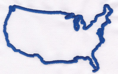 Embroidery Design: USA Outline2.79" x 4.43"