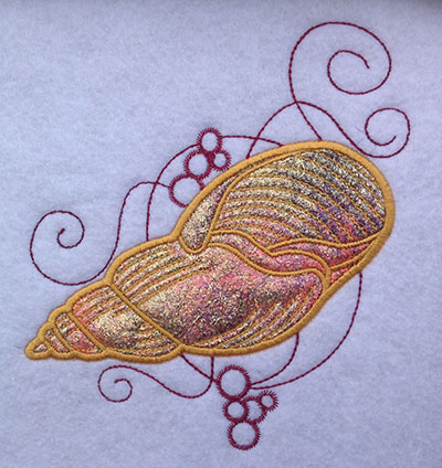 Embroidery Design: Shell Applique 1 Large 5.39w X 6.09h