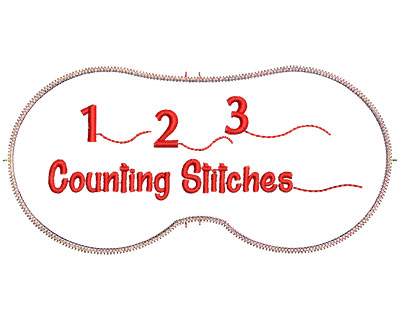 Embroidery Design: 123 Counting Stitches 7.07w X 3.39h