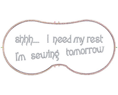 Embroidery Design: I Need My Rest 7.07w X 3.39h