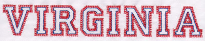 Embroidery Design: Virginia Name1.31" x 7.99"