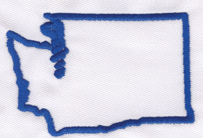 Embroidery Design: Washington Outline2.30" x 3.57"