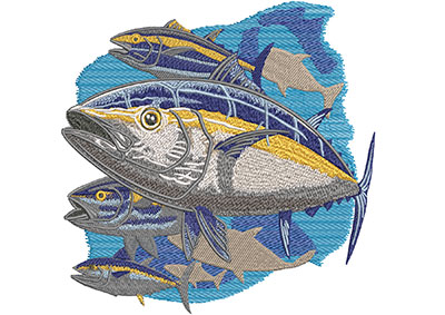 Embroidery Design: Yellow Fin Tuna  7.87w X 7.82h
