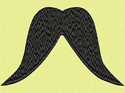 Embroidery Design: Mustache B large 4.01w X 2.57h