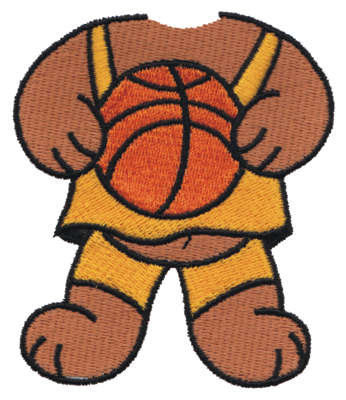 Embroidery Design: Basketball Player Bear Body2.80" x 3.36"