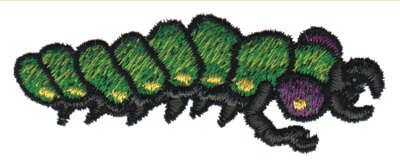 Embroidery Design: Caterpillar3.00" x 1.18"