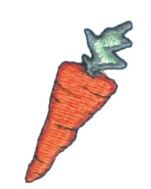 Embroidery Design: Carrot1.04" x 1.50"