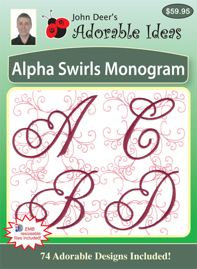 Embroidery Design: Alpha Swirls Monogram