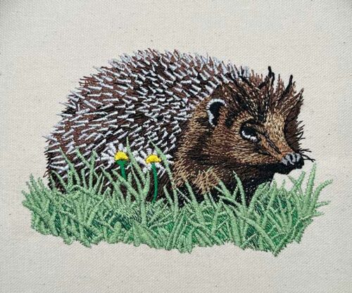 hedgehog embroidery design