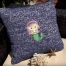 Mermaid embroidery pillow design