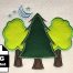 trees applique embroidery designs