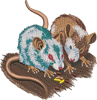 pet mice embroidery design