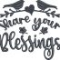 share your blessing embroidery design