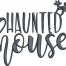 Haunted house saying embroidery design
