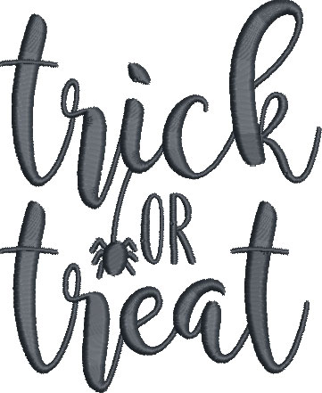 trick or treat embroidery design