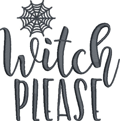witch please embroidery design