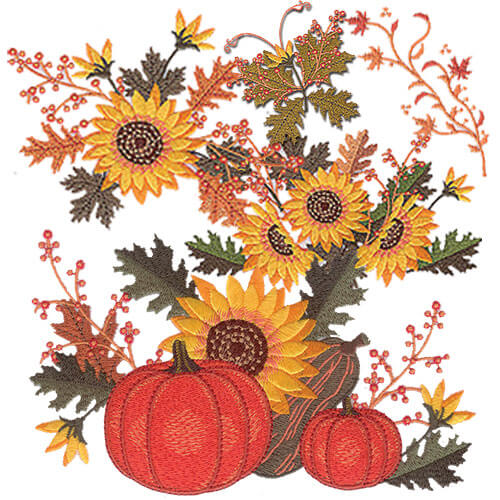 Elegant Autumn Embroidery Design Pack