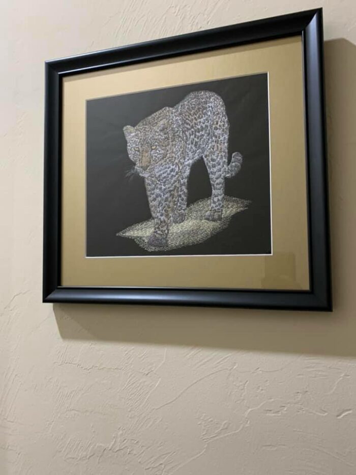 Leopard framed