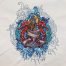 seahorse anchor embroidery design
