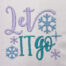 Let it go embroidery design