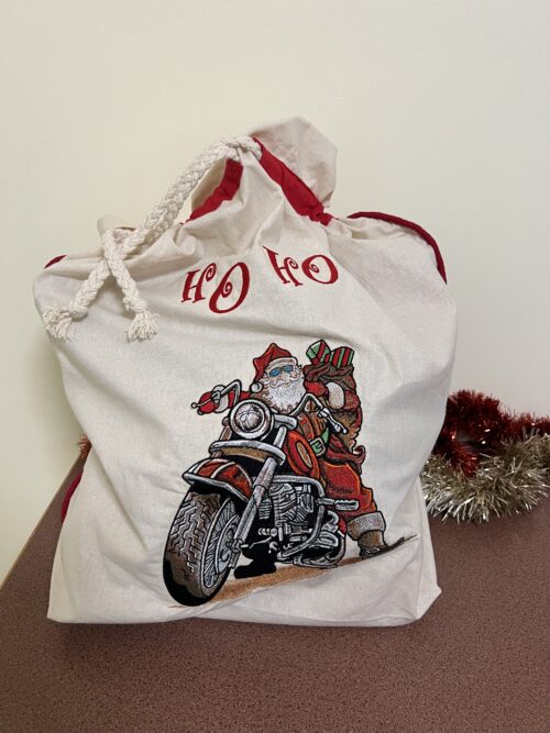 santa on wheels bag