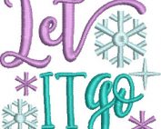 Let It Go embroidery design