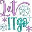 Let It Go TP embroidery design