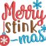 Merry Stinkmas embroidery design