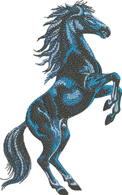black stallion embroidery design