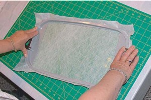 hooping water soluable backing