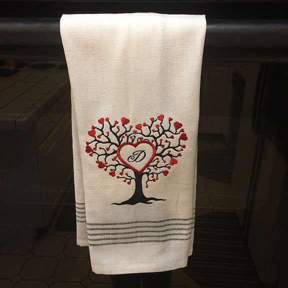 How to Embroider Terry Cloth Towels Example