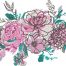 artistic bouquet embroidery design